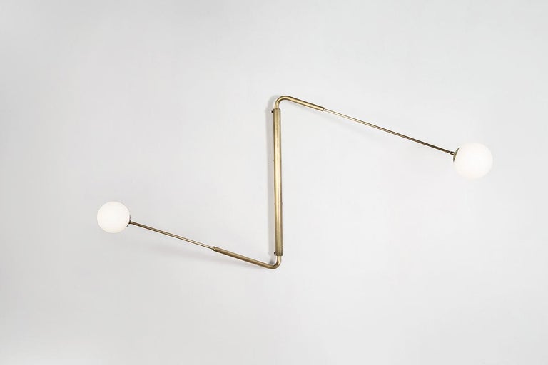 Flutter III' Burnt Brass Sconce by Paul Matter - Galerie Philia